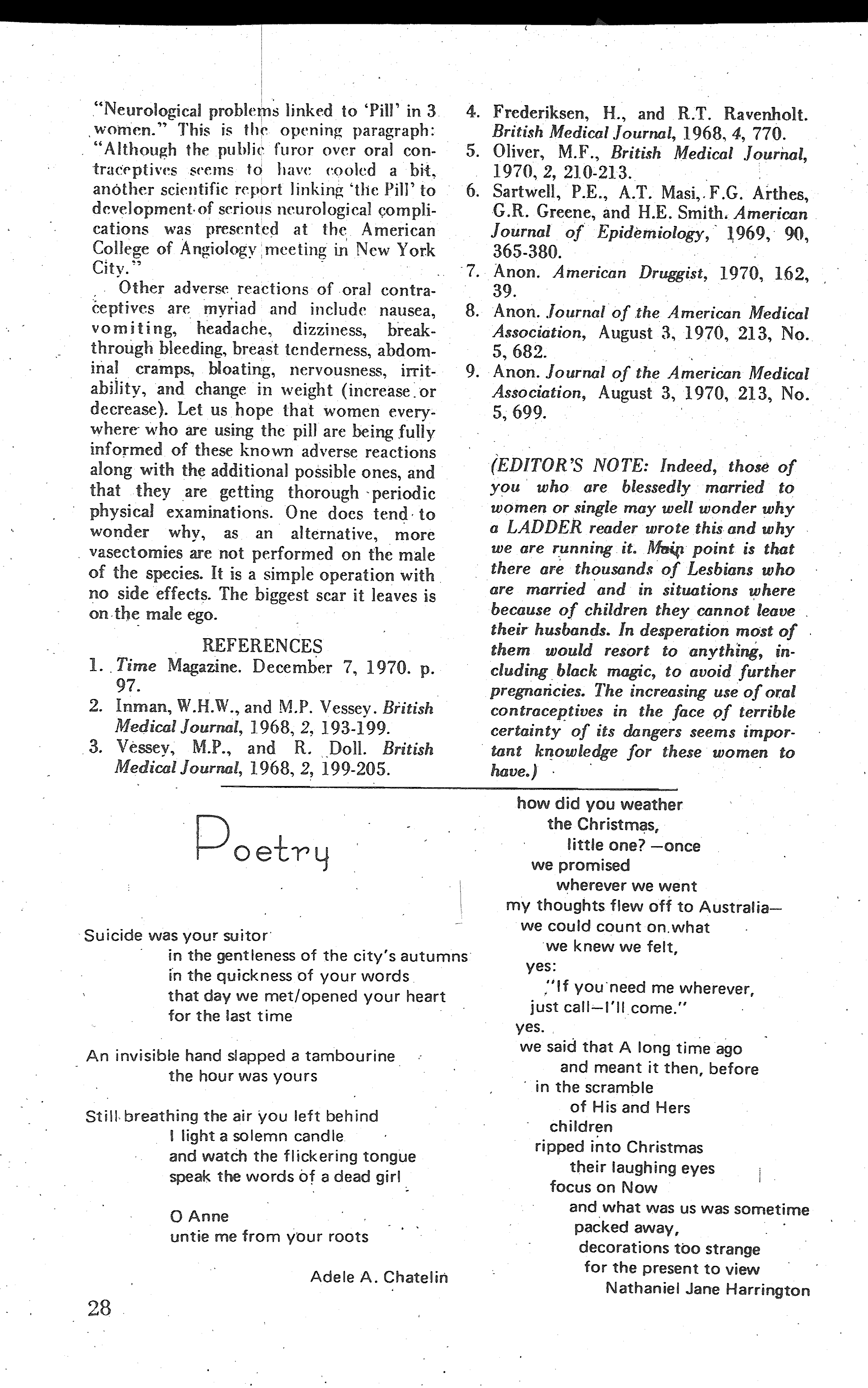 The Ladder, December-January 1971-1972 photo